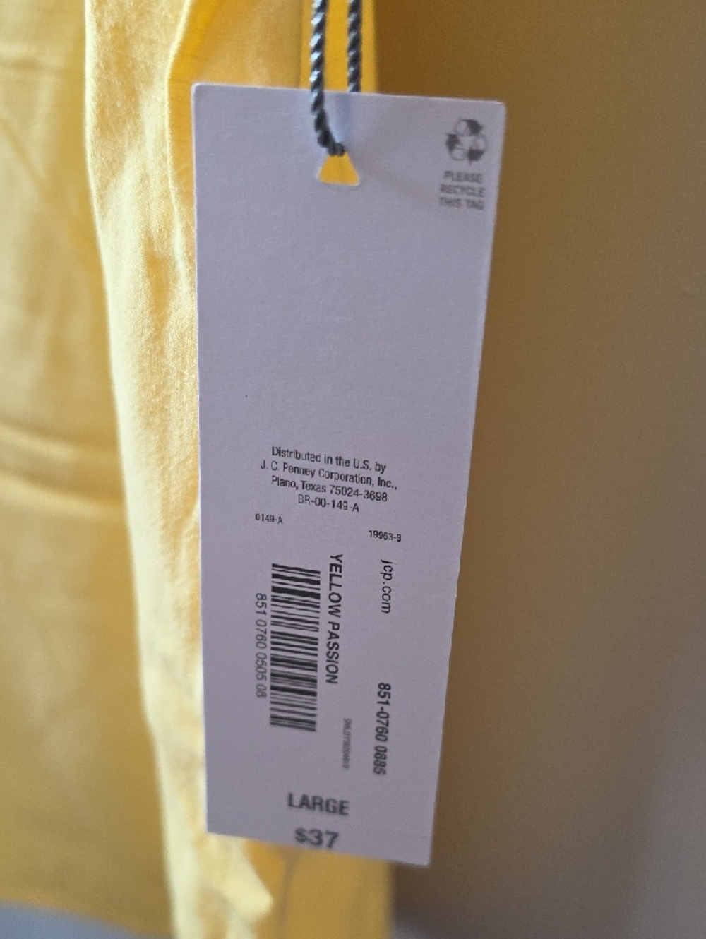 Liz Claiborne Bright Yellow V-Neck Short Sleeve Blouse - Picture 3 of 4